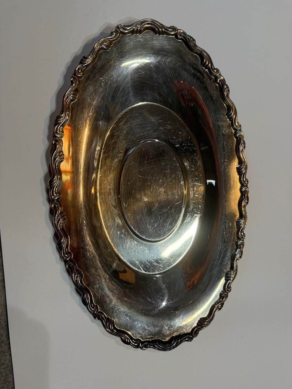 Vintage WMA Rogers Silver Plate Serving Dish 10.5” Oval - ,
